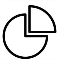 A pie chart icon on a white background vector