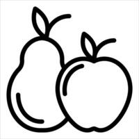Apple and pear coloring pages vector