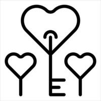 A heart shaped key with two keys inside it vector