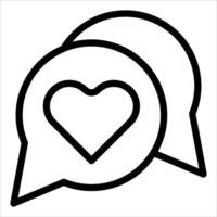 A heart and speech bubbles icon vector