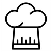 A chef hat with a cloud on top vector