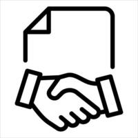 A black and white image of two hands shaking vector