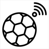 A soccer ball with wifi icon vector