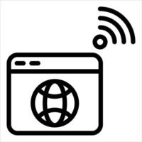 Internet icon with wifi symbol vector