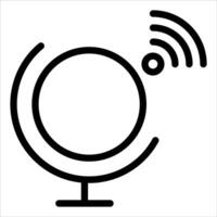 A black and white image of a globe with wifi symbol vector