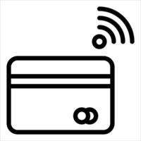 A credit card with wifi symbol on it vector