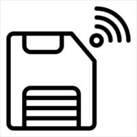 A wifi icon with a file on top of it vector