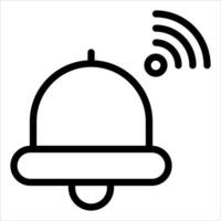 A bell icon with wifi symbol vector