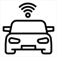A car with wifi connected to it vector