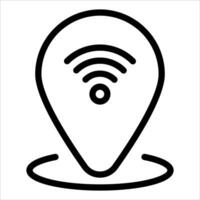 A wifi icon on a map vector