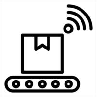 A wifi icon with a box and a wifi symbol vector