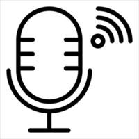 A microphone with a wifi symbol on it vector