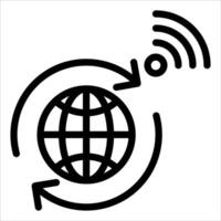 The wifi symbol is shown on a white background vector