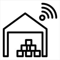 A house with wifi and a wifi icon vector