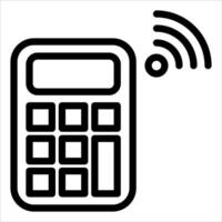A calculator with wifi symbol on it vector
