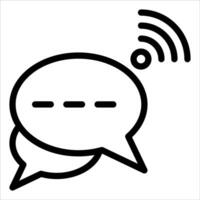 A speech bubble with a wifi symbol vector