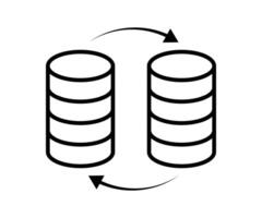 Replication Outline Icon. Data Replication Icon for Backup Solutions illustration. vector