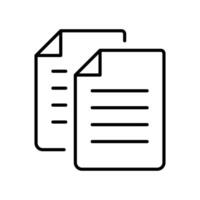 Duplicate icon set. Copy icon in black outline illustration. vector