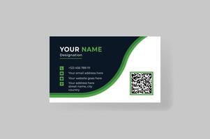Elegant and Modern Business Card Template with QR Code vector