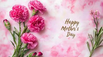 Delicate Carnation Blooms for Mother's Day photo