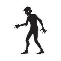 Zombie Walking With Menacing Undead Pose vector