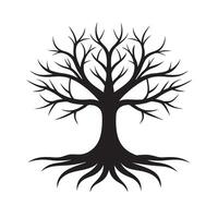 Mirror Tree With Reflected Roots vector