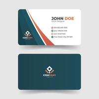 Modern and Clean Abstract Business Card Template vector