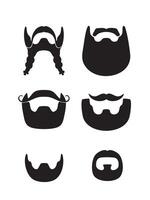 6 Beard Styles For Men vector