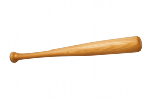 Wooden Baseball Bat Resting on a Surface Ready for an Upcoming Game or Practice Session png