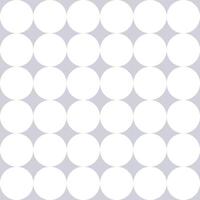 Seamless geometric pattern, simple white circles on soft gray background vector