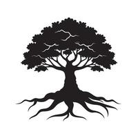 Ancient Oak Tree Standing Tall vector