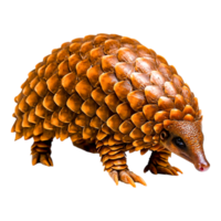 closeup of a Beautiful Pangolin with Scaly Armor in Natural Setting png