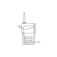 one line art Handy Talky illustration. line art, one continuous line, simple, hand drawn and sketch style. for icons, symbols, signs or logos vector