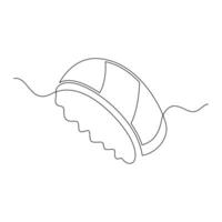 one line art Sushi illustration. line art, one continuous line, simple, hand drawn and sketch style. for icons, symbols, signs or logos vector