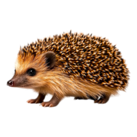 Cute Hedgehog with Spines Walking on in a Studio Setting png