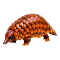 closeup View of a Unique and Colorful Pangolin with Scaly Skin and Curved Tail png