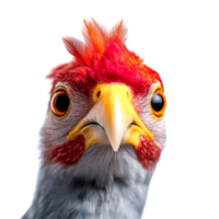 closeup Portrait of Colorful Bird with Bright Red and Yellow Feathers and Sharp Eyes png