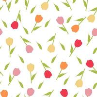 A pattern with tulips on it vector