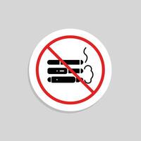 No smoking sign. Smoking and vaping not allowed. Infographic element, badge, sticker vector