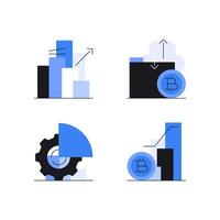Cryptocurrency algorithms. Finance and technology vector