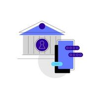 Digital banking app, smart bank. Authorisation, security, password vector