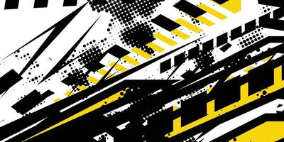 Grunge abstract background with a combination of 3 colors black, yellow and white vector