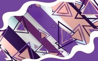 Liquid background with geometry objects and trendy colors vector