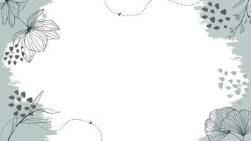 A frame with flowers and butterflies on it vector