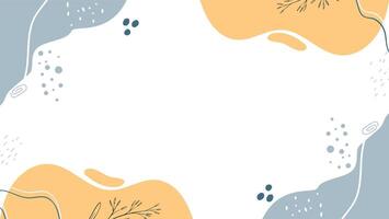 A square frame with a blue and orange design vector