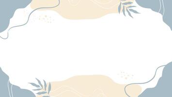 A blue and white background with a leaf design vector