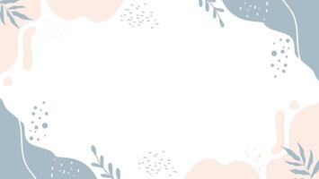 An abstract frame background with pink and purple geometric shapes, dots, and lines for presentation vector