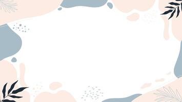 A square frame with leaves and water drops vector