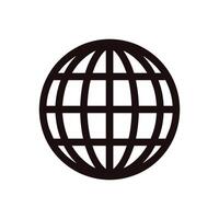 Simple line globe icon design vector