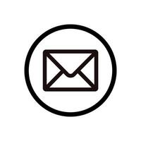 mail icon in generic style. Email, chat sign symbol vector